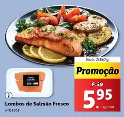 Lidl Lombos de salmão fresco promoção