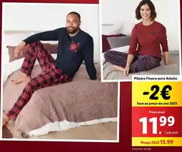 Lidl Pijama fleece para adulto promoção