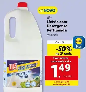 Lidl W5 - detergente perfumada promoção