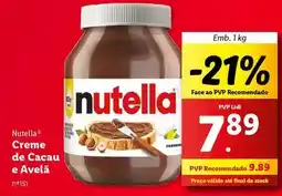 Lidl Nutella - creme de cacau e avela promoção