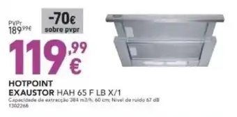 Radio Popular Hotpoint exaustor hah 65 f lb x/1 promoção