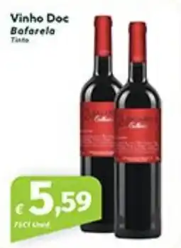 Roque Supermercados Vinho Doc Bafarela Tinto promoção