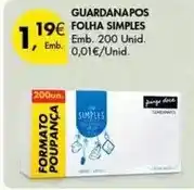 Pingo Doce Guardanapos folha simples promoção