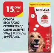 Pingo Doce Activpet - comida seca p/cao croquetes c/ carne promoção