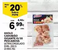 Continente Pescanova - miolo camarao gigante 15/30 promoção