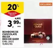 Continente Bombons de chocolate belga promoção