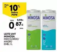 Continente Mimosa - leite uht promoção