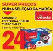 E.Leclerc Vileda - conjunto esfregona e balde turbo smart promoção