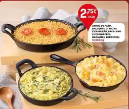 Intermarché Arroz de pato, bacalhau c/natas e camarão, bacalhau c/espinafres, bacalhau espiritual promoção