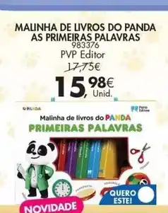 Pingo Doce Panda - malinha de livros do as primeiras promoção