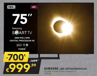 Radio Popular Samsung LED UE75AU90005KXXC promoção