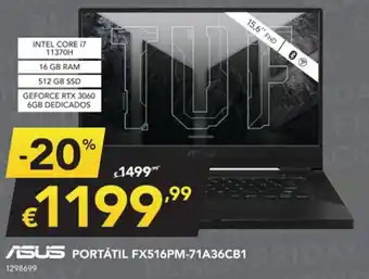 Radio Popular Asus Portátil FX516PM-71A36CB1 promoção