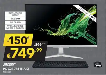 Radio Popular Acer PC C27-748 I5 AIO promoção