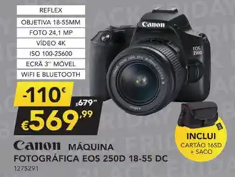 Radio Popular Canon Máquina Fotográfica EOS 250D 18-55 DC promoção