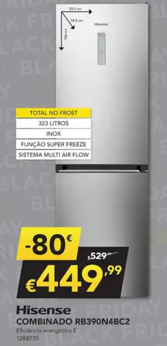 Radio Popular Hisense Combinado RB390N4BC2 promoção