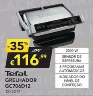 Radio Popular Tefal Grelhador GC706D12 promoção