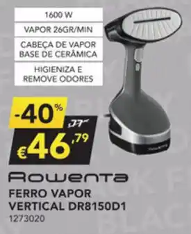 Radio Popular Rowenta Ferro Vapor Vertical DR8150D1 promoção