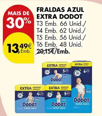 Pingo Doce Fraldas azul extra dodot promoção