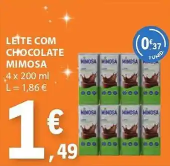 E.Leclerc Leite com chocolate mimosa promoção
