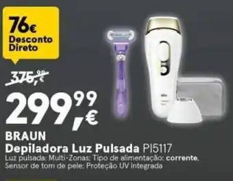 Worten Braun Depiladora Luz Pulsada promoção