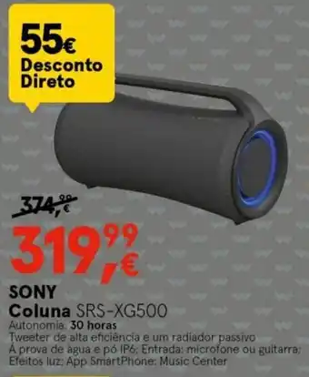 Worten Sony Coluna promoção