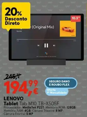 Worten Lenovo Tablet M10 TB-X505F promoção