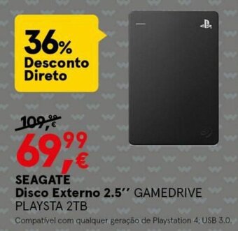Seagate Disco Externo 2.5" Gamedrive Playsta 2TB