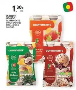 Continente Iogurte líquido continente vários sabores promoção