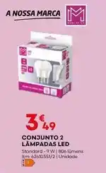 A+ - conjunto 2 lampadas led