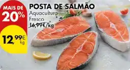 Pingo Doce Posta de salmão aquacultura fresco promoção