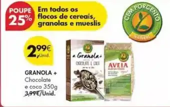 Pingo Doce Granola chocolate e coco promoção