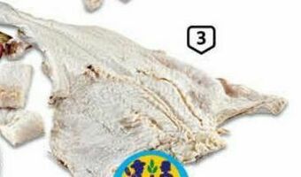 Bacalhau crescido vida auchan:asa branca inteiro kg