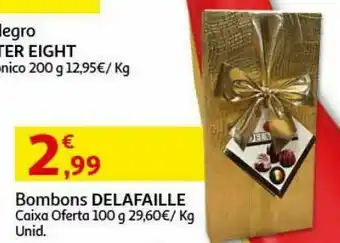 Auchan Bombons delafaille:caixa oferta 100 g promoção