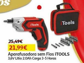 Aparafusadora s/fios:3,6v li-2.0ah-carga 3-5h