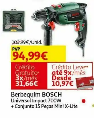 Auchan Berbequim universalimpact 700 + + set 15 peças mini x-line promoção