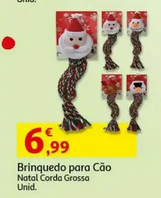 Brinquedo cão:natal corda grossa