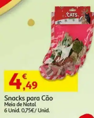Auchan Snacks cão .:meia de natal 6 un promoção