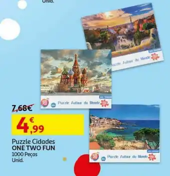 Auchan Puzzle paisagens one two fun:1000pcs promoção