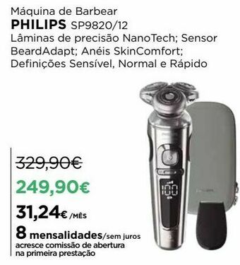 Máquina de barbear eléctrica philips