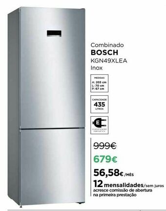 Frigorífico combinada bosch