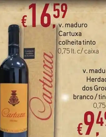 Bolama v. maduro Cartuxa colheita tinto promoção