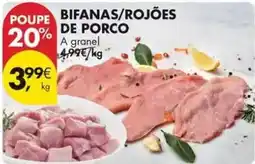 Pingo Doce A+ - bifanas/rojoes de porco promoção