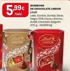 Intermarché Lindt - bombons de chocolate lindor promoção