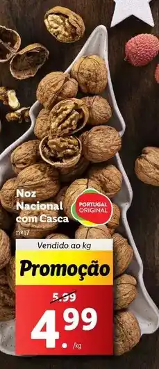 Lidl Noz nacional com casca promoção