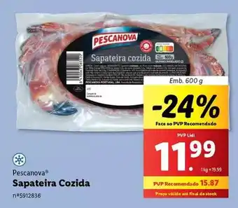 Lidl Pescanova - sapateira cozida promoção