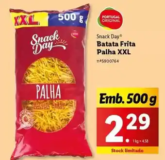 Lidl Xxl - snack day batata frita palha xxl promoção