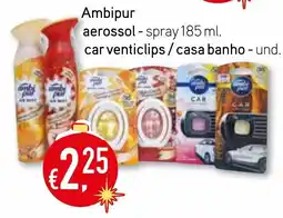 Bolama Ambipur aerossol car venticlips/casa banho - und. promoção