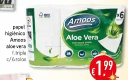 Bolama papel higiénico Amoos aloe vera promoção