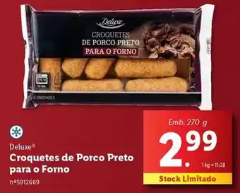 Lidl Deluxe - croquetes de porco preto para o forno promoção