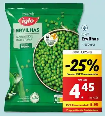 Lidl Iglo - ervilhas promoção